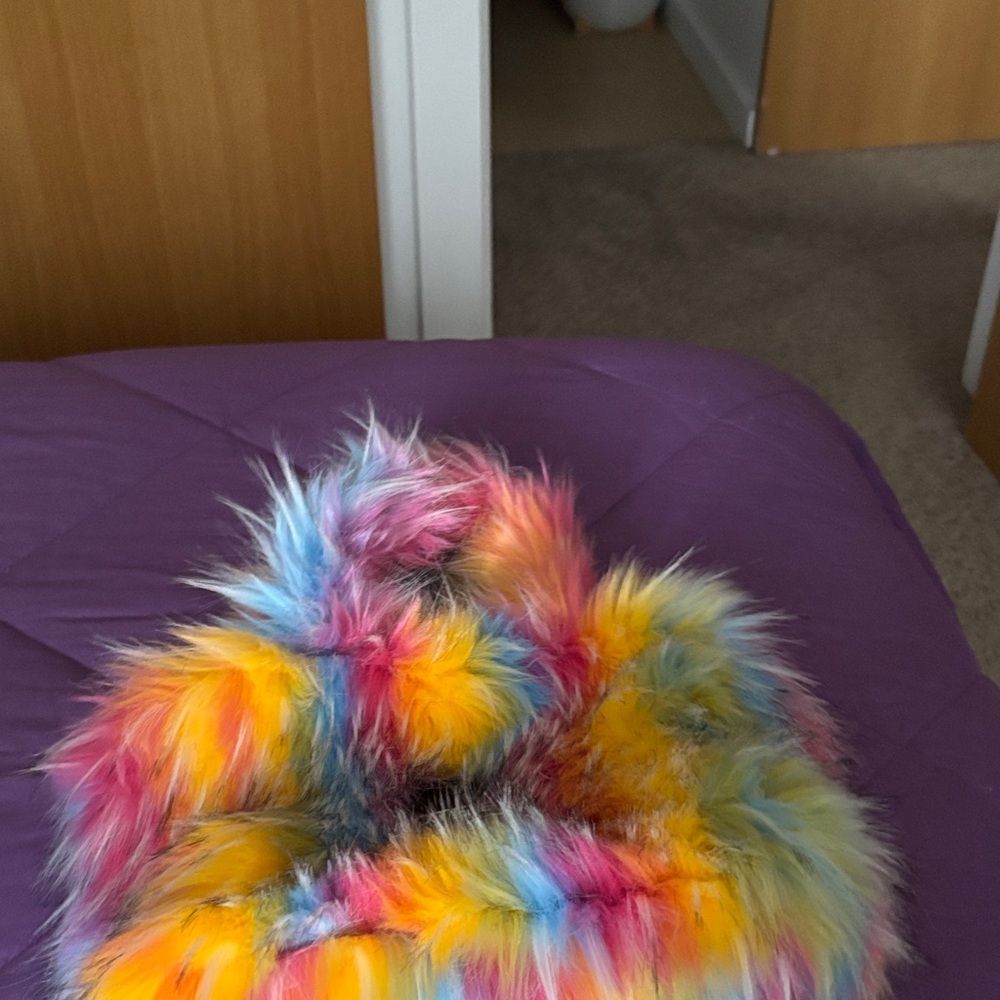 Colorful Faux Fur Crossbody Bag